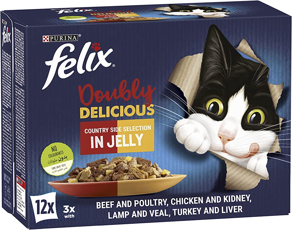 اكل رخيص من مجموعة بورينا الطبيعية اللذيذة من فيليكس في طعام القطط الرطبة، 85 غرام (12 شنطة)